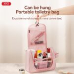 ⁦حقيبة مكياج XO كبيرة مقاومة للماء بتنظيم متعدد وتصميم مسطح للسفر⁩ - الصورة ⁦5⁩