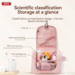 ⁦حقيبة مكياج XO كبيرة مقاومة للماء بتنظيم متعدد وتصميم مسطح للسفر⁩ - الصورة ⁦7⁩