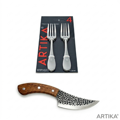 a1af5724-8cf2-4ca5-8df8-3e4c74a9b19f طقم سكين وشوك عشاء Artika ستانلس ستيل مع مقبض خشبي - الصورة 1