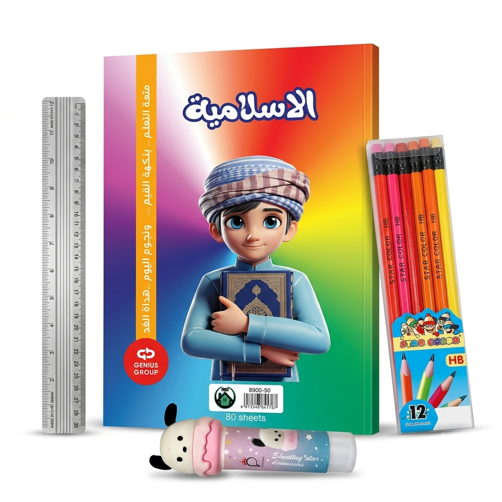 15 (1) بكج Star Color وGenius للقرطاسية المدرسية - الصورة 1