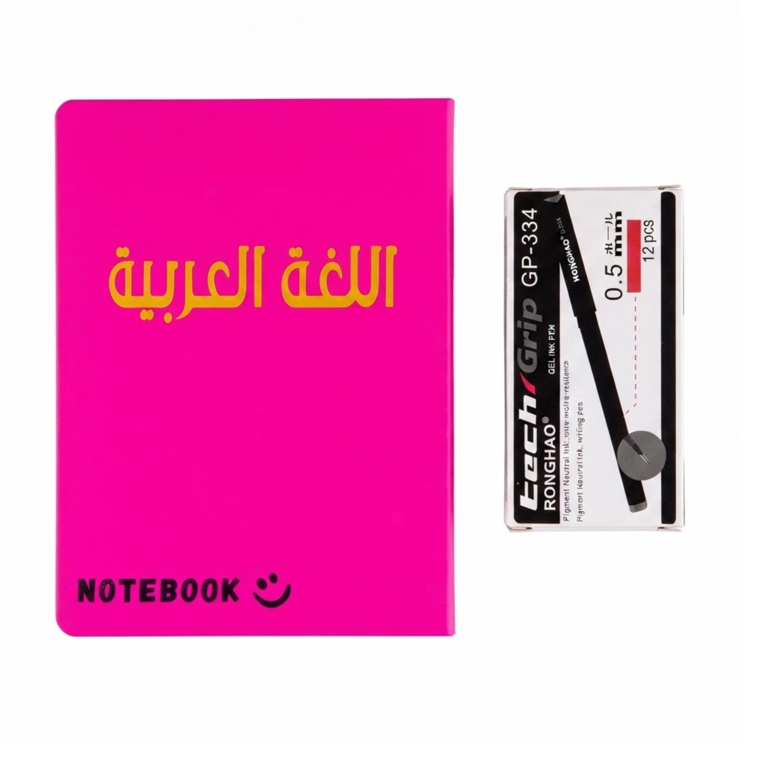 55 (1) دفتر اللغة العربية 80 ورقة و12 قلم جل GP-334 - الصورة 1