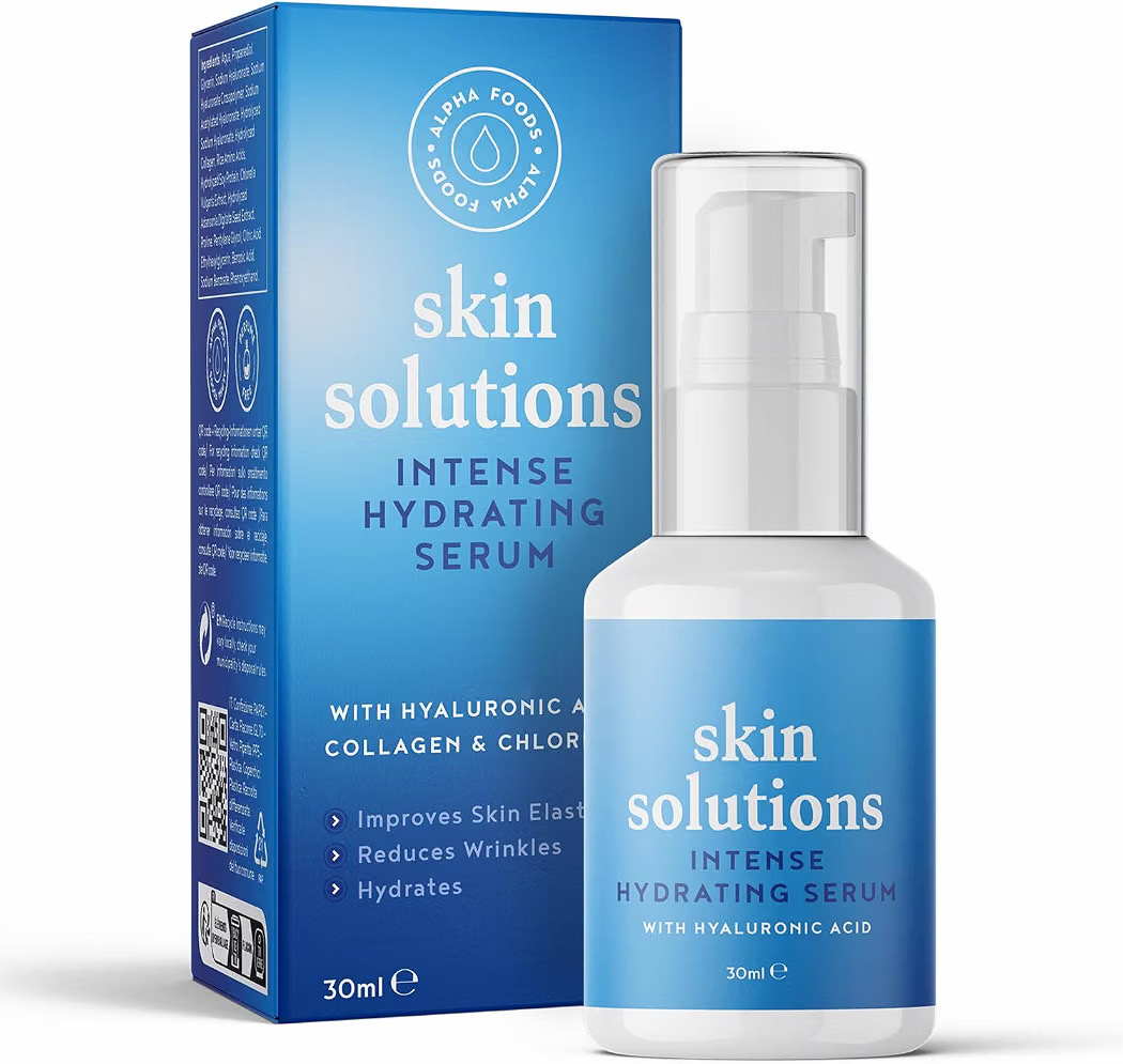 66 (1) سيروم Alpha Foods Skin Solutions بحمض الهيالورونيك رباعي الأبعاد والكولاجين 30 مل - الصورة 1