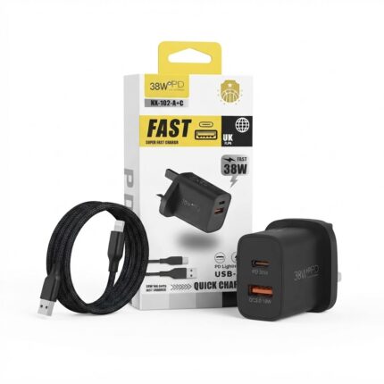 شاحن سريع HX-102-A+C بقدرة 38W وكيبل 1M